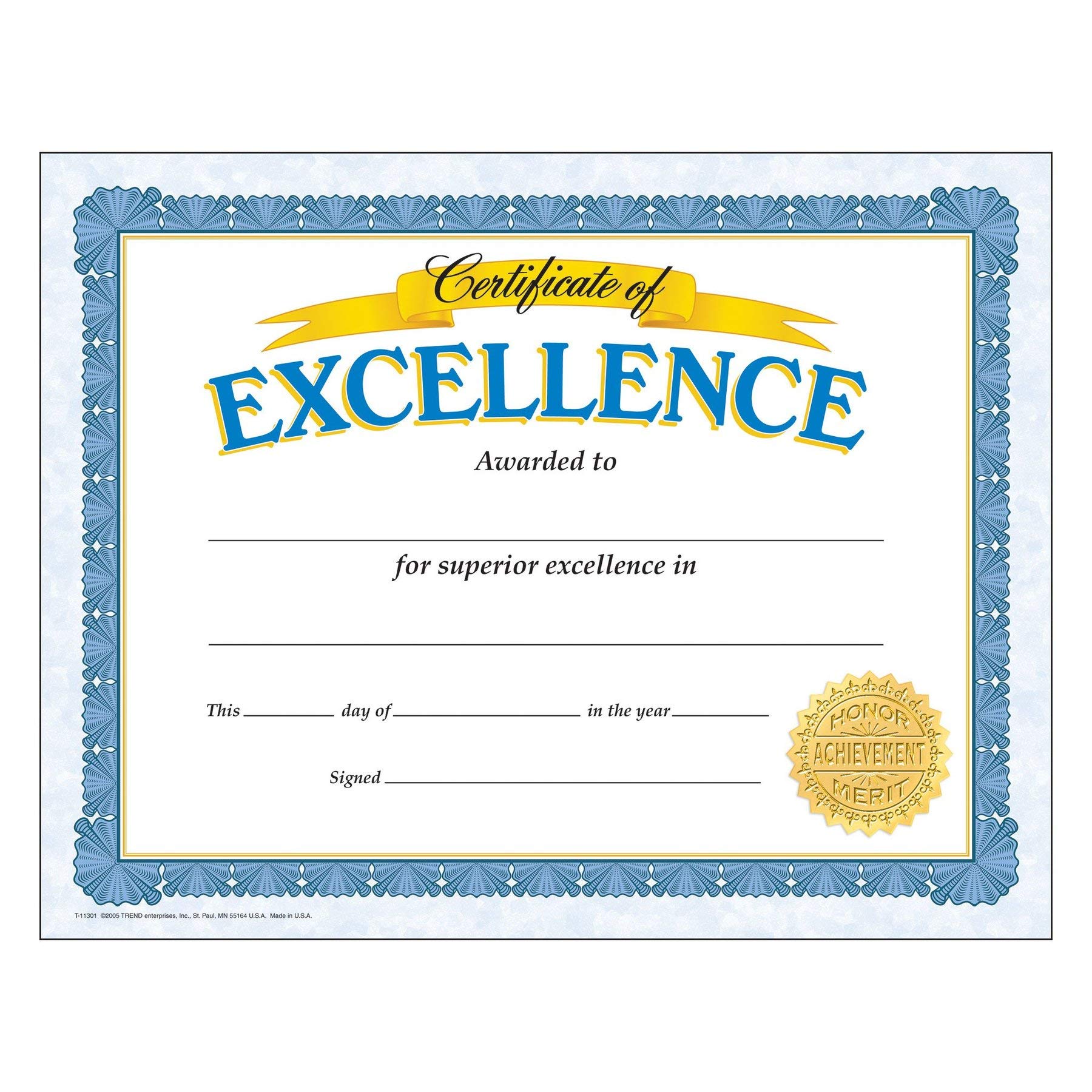 Printed Certificate